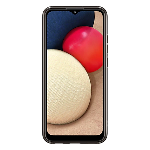 Samsung Galaxy A02s Soft Clear dėklas Black 4 img.