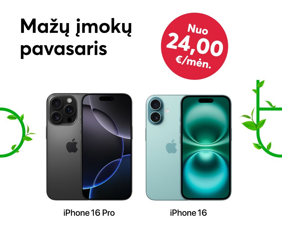 Mažos įmokos iPhone telefonams!