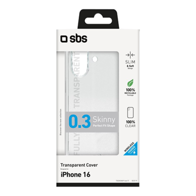 Apple iPhone 16 Skinny Cover By SBS Transparent | BITĖ 2