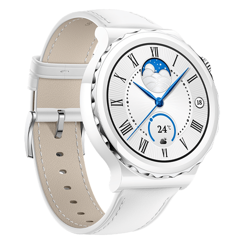 Huawei Watch GT3 Pro 43mm Leather White | Izpakota ierīce Balts 3 img.