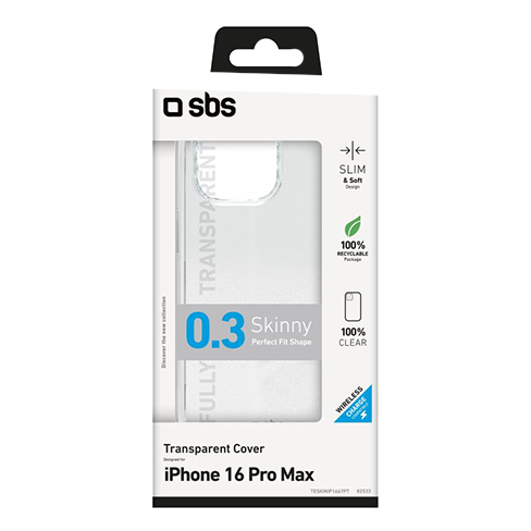 SBS Apple iPhone 16 Pro Max aizsargvāciņš (Skinny Cover) Caurspīdīgs 2 img.