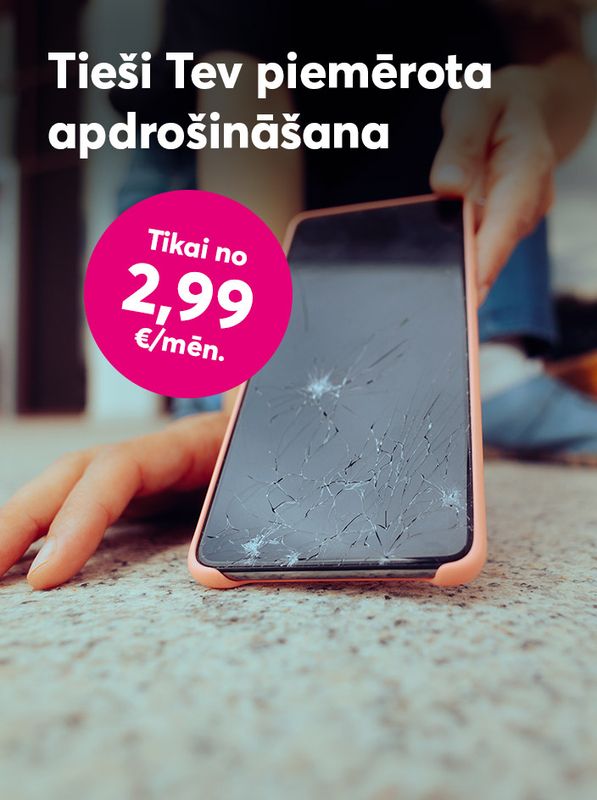 Telefona un citu ierīču apdrošināšana sākot no 2,99 EUR/mēn.