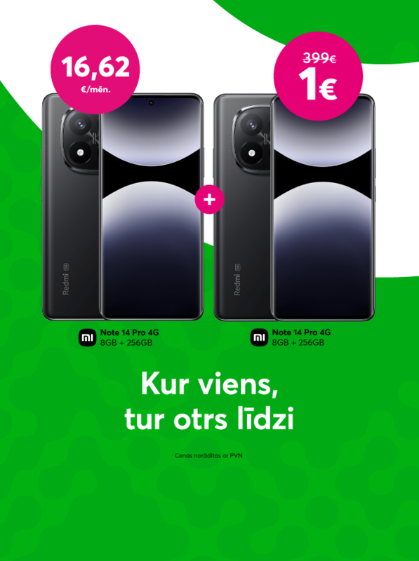 Pērkot vienu Xiaomi telefonu Bitē, otru saņem tikai par 1 eiro